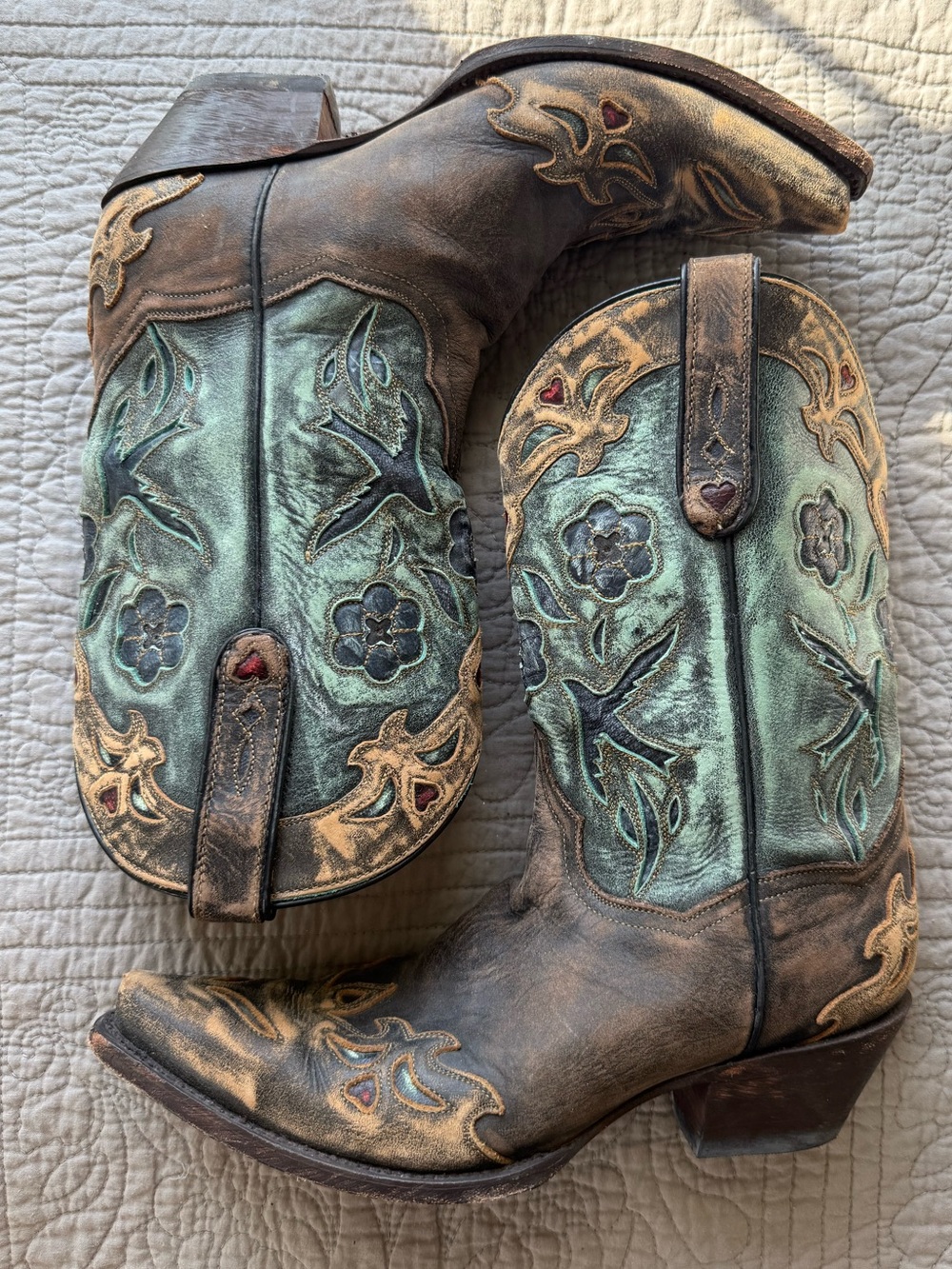 Dan Post Vintage Bluebird Cowboy Boots